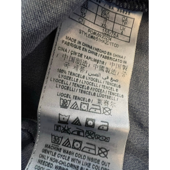 Guess Jeans Chambray Button Up Shirt XS Long Sleeve Tencel Denim Top - Picture 9 of 9